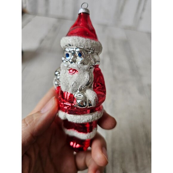 Antique West Germany Santa Mercury glass bag ornament Xmas tree - Picture 2 of 11